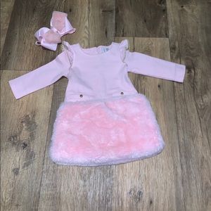 Janie and jack pink dress and headband